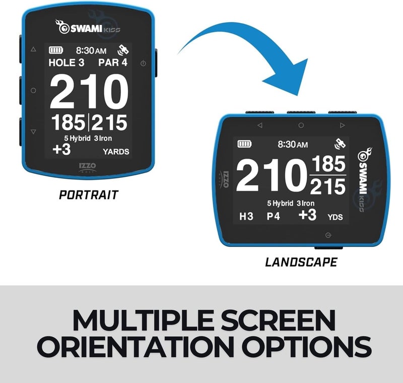 Izzo Swami KISS 2.0 Handheld Golf GPS Ragnefinder with Integrated Magnets - Blue - Image 4